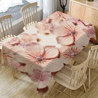 Tafelkleed 3D Bloem Tafelkleed Wasbaar Rechthoekige Thee Tafel Cover Eetkamer Home Decor Keuken Eettafel Doek # RU5