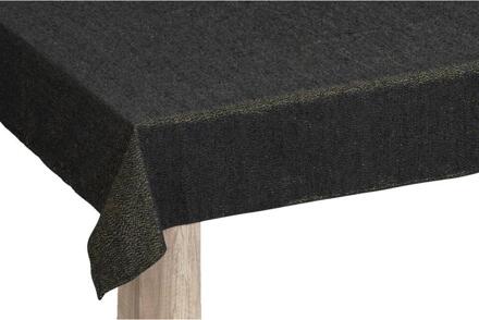 Tafelkleed Arianne - Zwart/goudkleur - 140x260 Cm - Polyester - Goudkleurig#Zwart