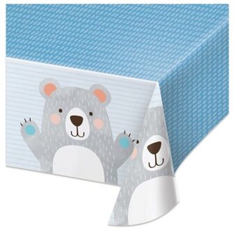 Tafelkleed Birthday Bear (137x259cm) Blauw