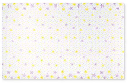 Tafelkleed bloem - wit/roze/geel - papier - 138x220 cm