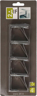 Tafelkleed klemmen set - 4x - zilver - RVS - 5 x 4 cm - tafelzeil