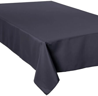 Tafelkleed rechthoekig 300 x 150 cm donker grijs polyester - Tafellakens