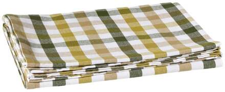 Tafelkleed ruit - groen/geel - 140x240 cm