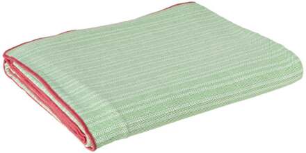 Tafelkleed streep - groen/wit - 140x240 cm