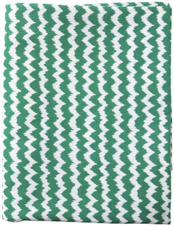 Tafelkleed zigzag - groen/wit - 140x240 cm