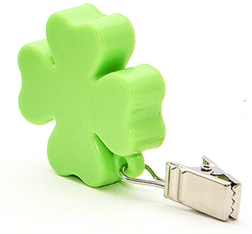 Tafelkleedgewichtjes/hangers - 4x - klavertje vier - kunststof