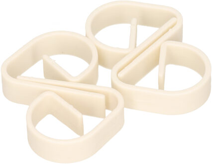 Tafelkleedklemmen - 4x - zilverkleurig - handjes vorm - 5 cm