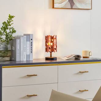 tafellamp Aeloria, koper, ijzer, Ø 12 cm, E27