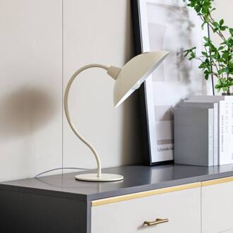 tafellamp Arvadon, beige, metaal, 42,75 cm hoog zandbeige, wit