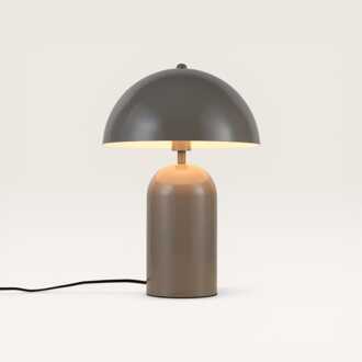Tafellamp Asteri taupe s - Taupekleurige paddenstoel lamp van metaal voor binnen - Zonder lichtbron