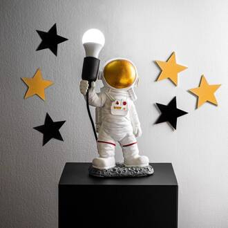 Tafellamp Astronaut-1, wit, polyester, hoogte 32 cm