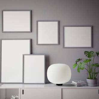 Tafellamp Bombo, matglas, hoogte 18cm, Ø 19cm mat wit