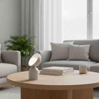 Tafellamp Boto LN1, grijs, staal/glas, hoogte 31 cm, G9 grijs, opaal