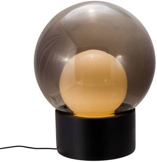 tafellamp Boule Medium, rookgrijs/opaal/zwart rookgrijs, opaal, zwart