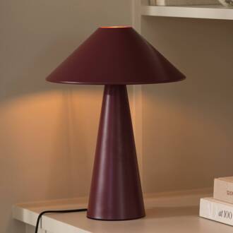 tafellamp Cannes, rood, metaal, hoogte 40 cm