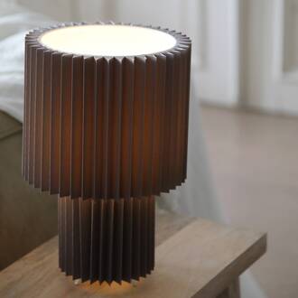 tafellamp Catis, grijs, 32 cm hoog, textiel, E27