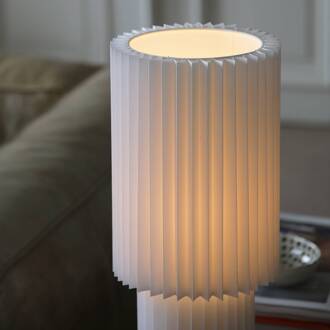 tafellamp Catis, wit, 45 cm hoog, textiel, E27