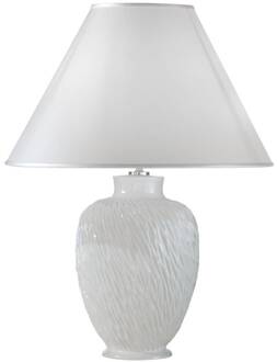 Tafellamp Chiara van keramiek, in wit, Ø 40 cm