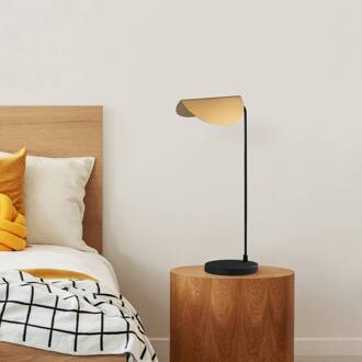 Tafellamp Corner, zwart/goud, hoogte 57 cm, E14 zwart, goud