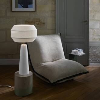 tafellamp Cosiness, 85 cm, wit, metaal/stof