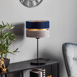Tafellamp Duo, marineblauw/grijs/goud, hoogte 50cm marineblauw, grijs, goud, zwart