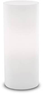 Tafellamp Edo van witte glas, hoogte 23 cm mat wit