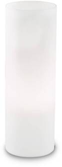 Tafellamp Edo van witte glas, hoogte 35 cm mat wit