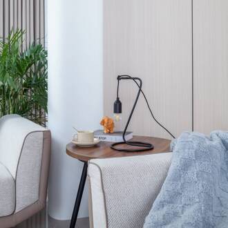 tafellamp Elira, zwart, metaal, 35 cm hoog, ES27