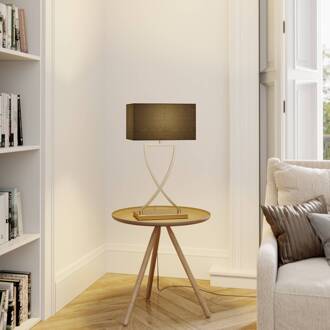 tafellamp Evaine, messing/zwart, 66 cm, E27 messing, zwart