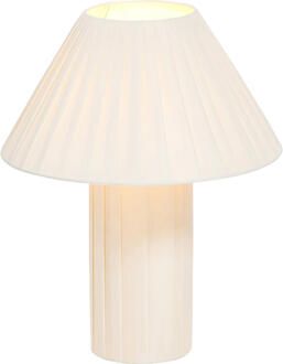 Tafellamp Feline E27 - 37,5x30x30 Cm - Stof - Wit