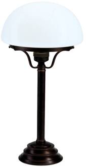 Tafellamp Frank met antiek-rustiek uiterlijk antiek, wit