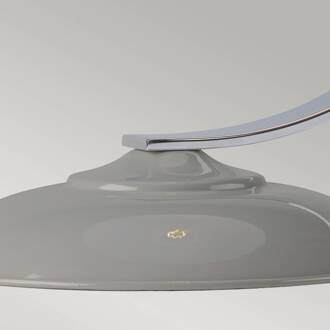 Tafellamp Franklin in retrostijl, grijs grijs, chroom