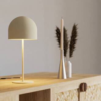 tafellamp Fres, beige, staal, hoogte 46 cm