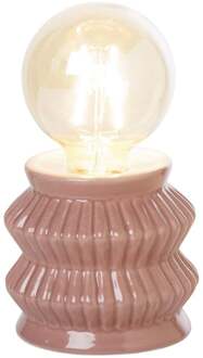 Tafellamp geometrisch - roze - ø10x17.5 cm