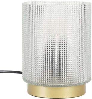 Tafellamp glas - wit - 15 cm - met schakelaar