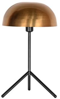 Tafellamp Globe - Antiek Goud Metaal - Zwart Metaal