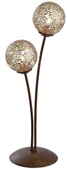 Tafellamp GRETA Roest 2 Lichts Bruin