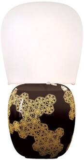 tafellamp Hive, zwart, hoogte 47 cm keramiek/glas goud