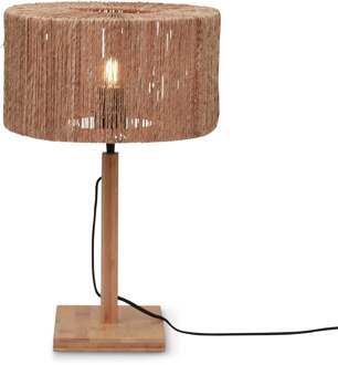 Tafellamp Iguazu - Jute|Bamboe - Ø30x37cm Bruin