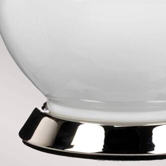 Tafellamp Isla gepolijst nikkel/turquoise tafellamp wit, turkoois, gepolijst nikkel