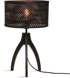 Tafellamp Java - Bamboe Zwart - Ø18cm