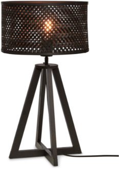 Tafellamp Java - Bamboe Zwart - Ø32x53cm