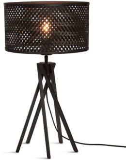 Tafellamp Java - Bamboe Zwart - Ø32x56cm
