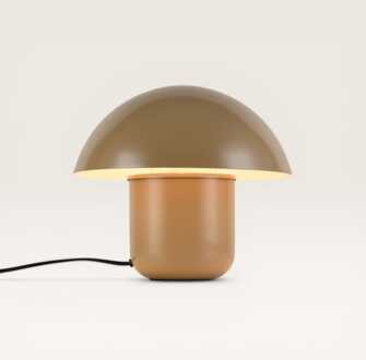 Tafellamp Javera maronne - Bruine paddenstoel lamp van metaal voor binnen - Zonder lichtbron Brons