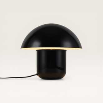 Tafellamp Javera nero - Zwarte paddenstoel lamp van metaal voor binnen - Zonder lichtbron