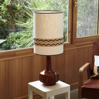 tafellamp Jimmy, bruin/beige, 83 cm, rand bruin, beige