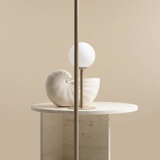 Tafellamp Joel, hoogte 35 cm, beige/wit beige, wit mat