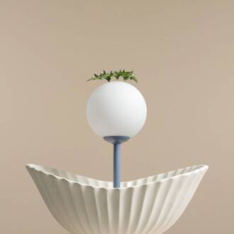 Tafellamp Joel, hoogte 35 cm, blauw/wit blauw, wit mat