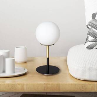 Tafellamp Jugen, zwart/goud zwart, messing, wit