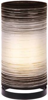 Tafellamp Julie met draad omwikkeld, wit zwart, wit